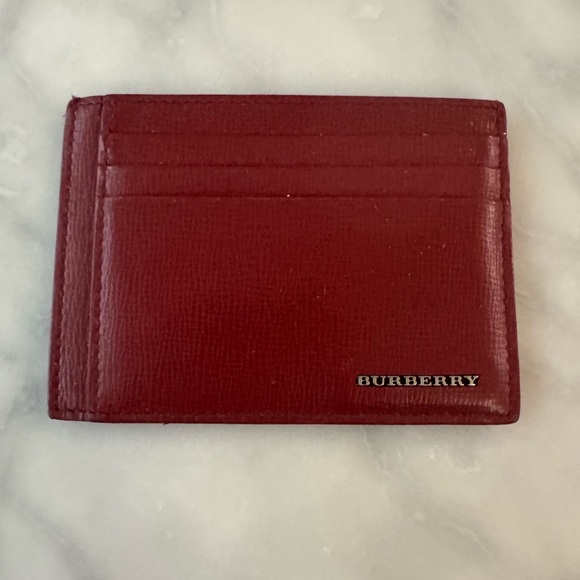 Burberry Leather Card Holder in Red (4.25x3’)  mint condition - Picture 7 of 7
